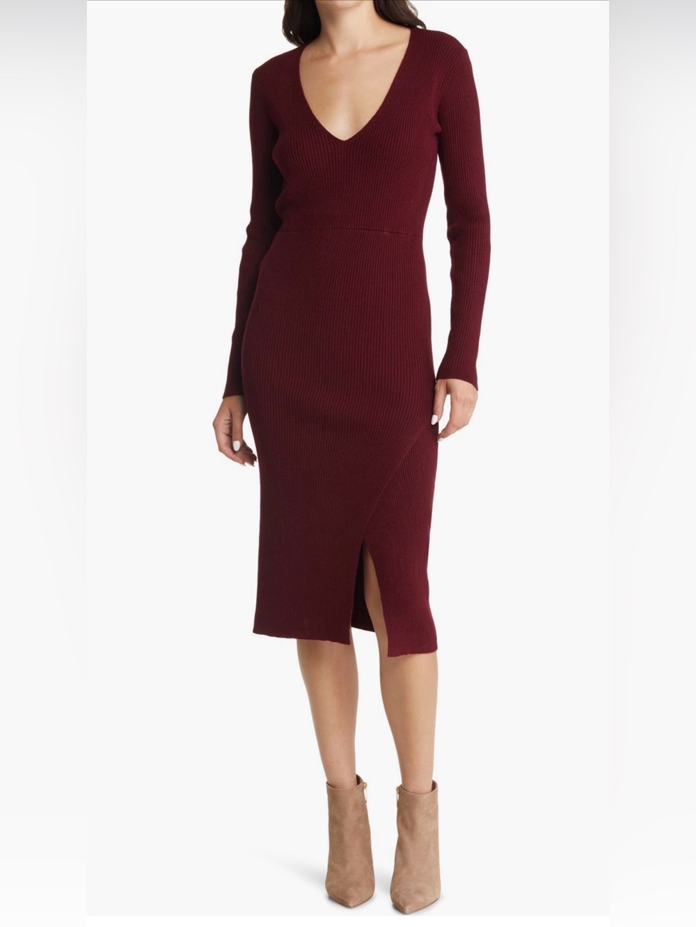 Charles Henry Midi Sweater Dress